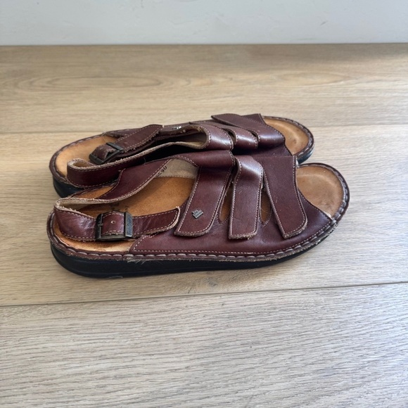 Finn Comfort Brown Leather Orthopedic Sandals - Picture 2 of 5